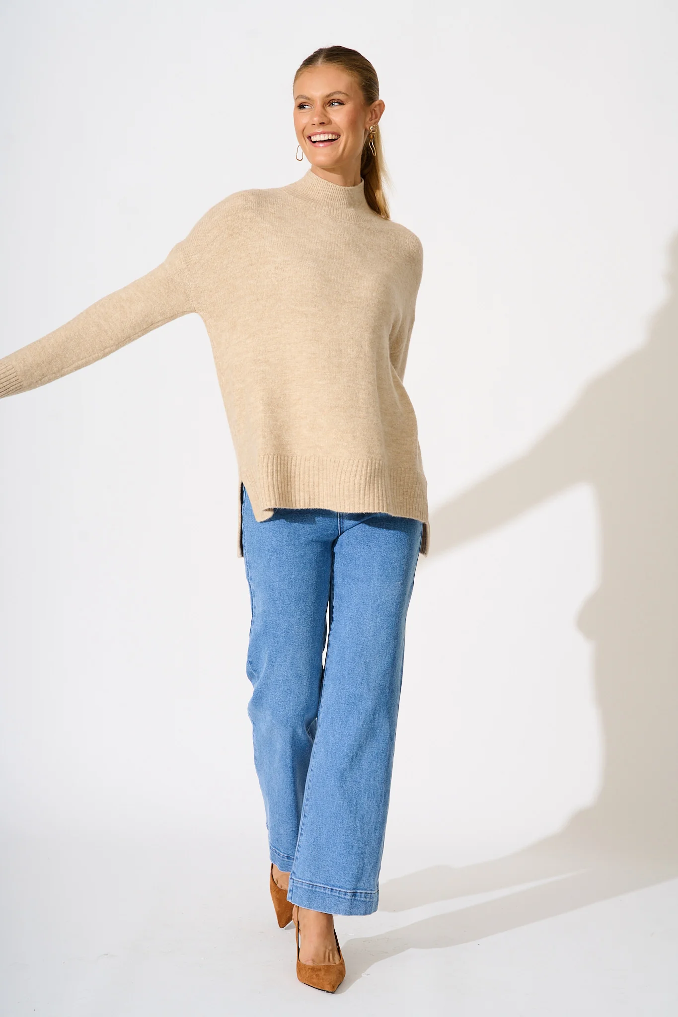 Abby Knit in Beige - Image 4