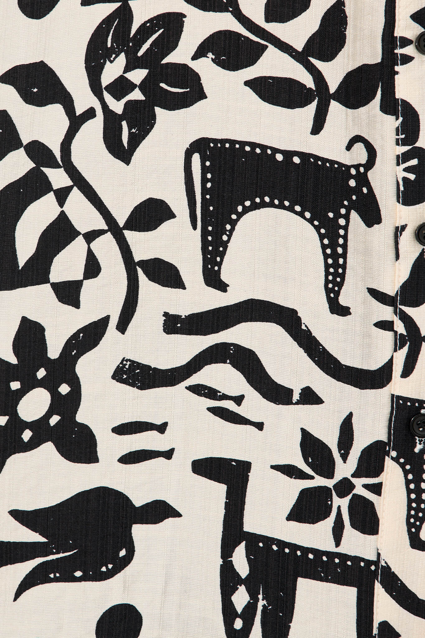Alexcina Shirt in Cream with Black Print - Image 8