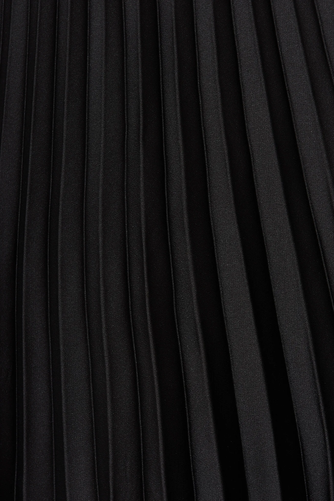 Allison Midi Pleat Skirt In Black Satin - Image 14