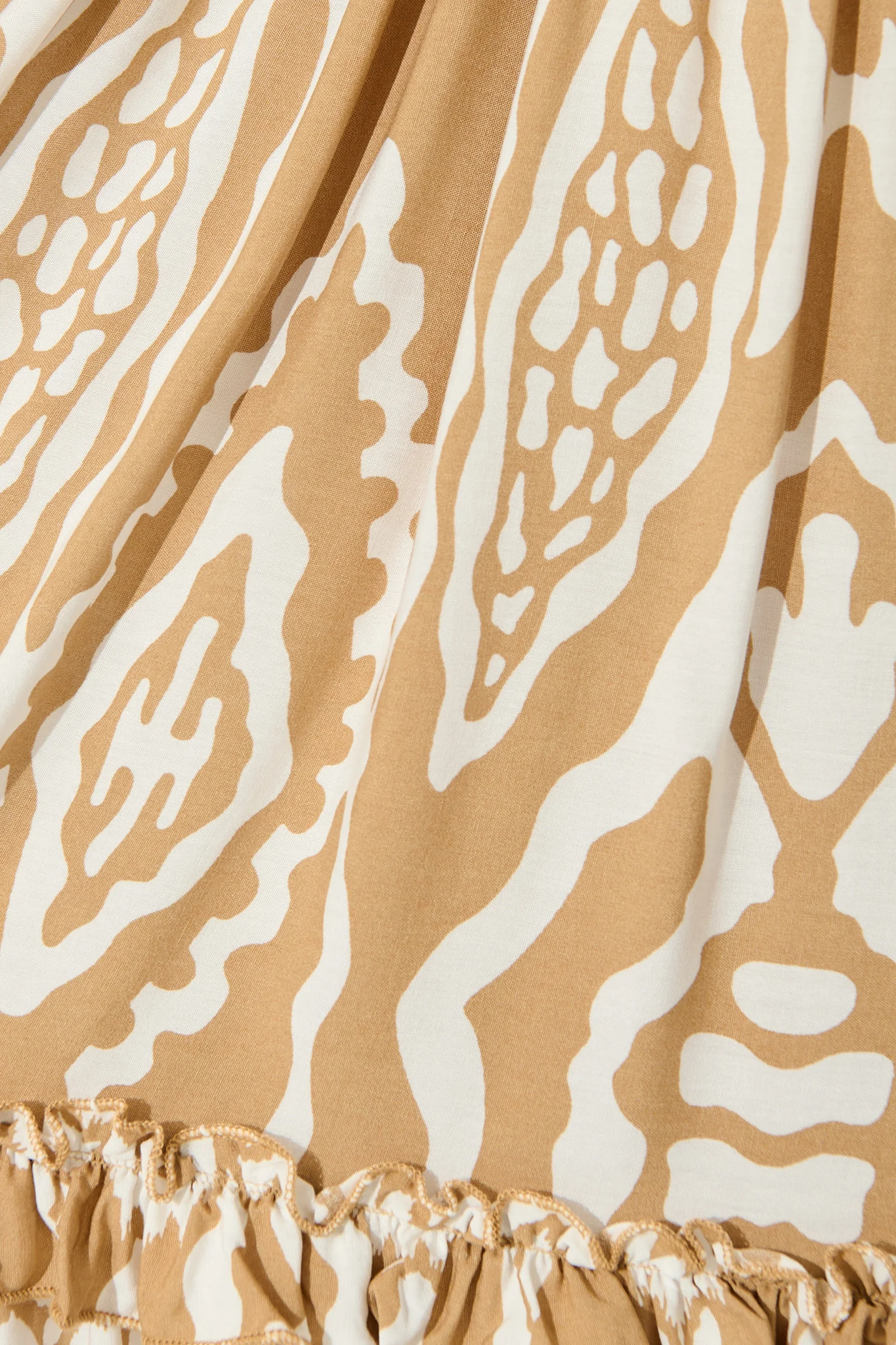 Allora Dress in Beige and White Boho Print - Image 6