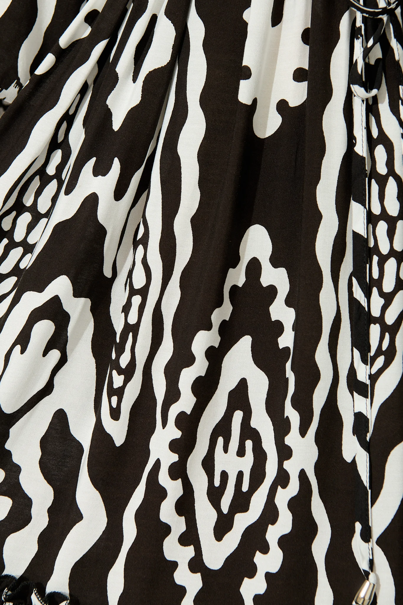 Allora Dress in Black and White Boho Print - Image 6