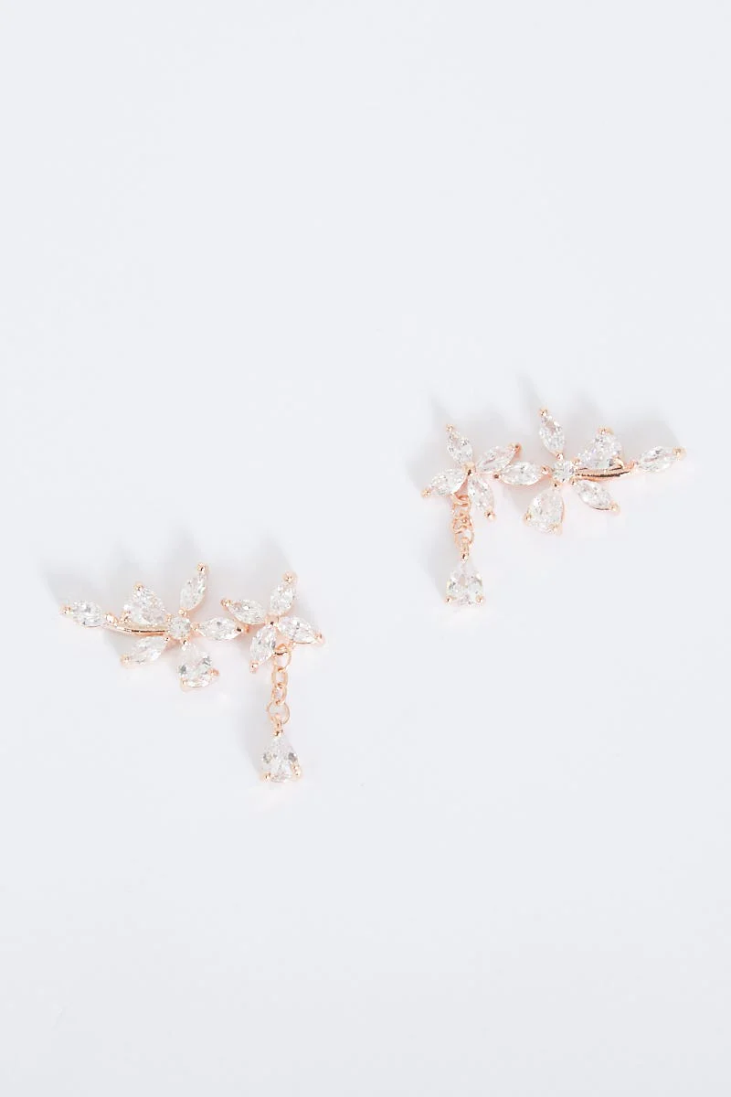 Ally Earrings In Rose Gold