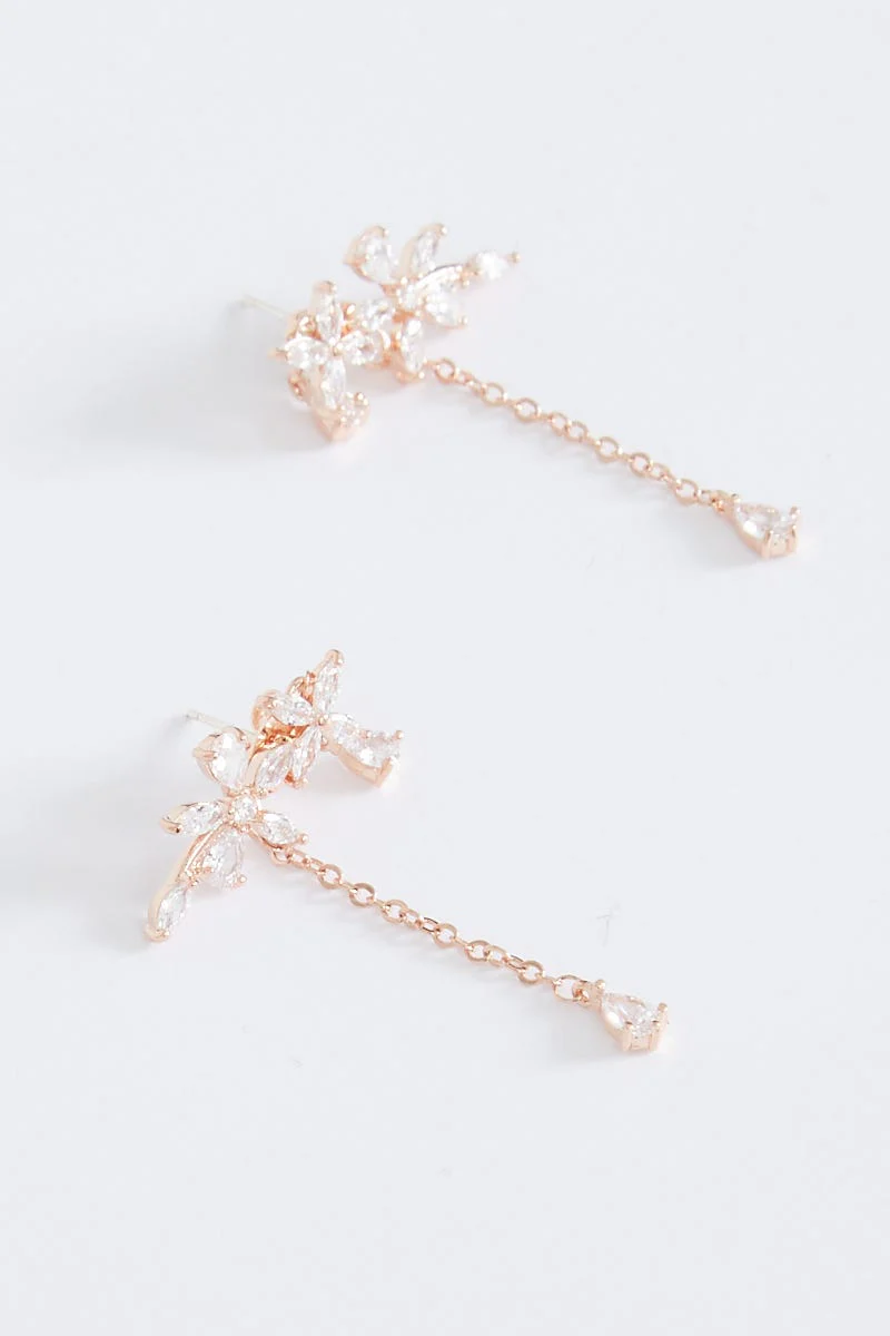 Ally Earrings In Rose Gold - Image 4