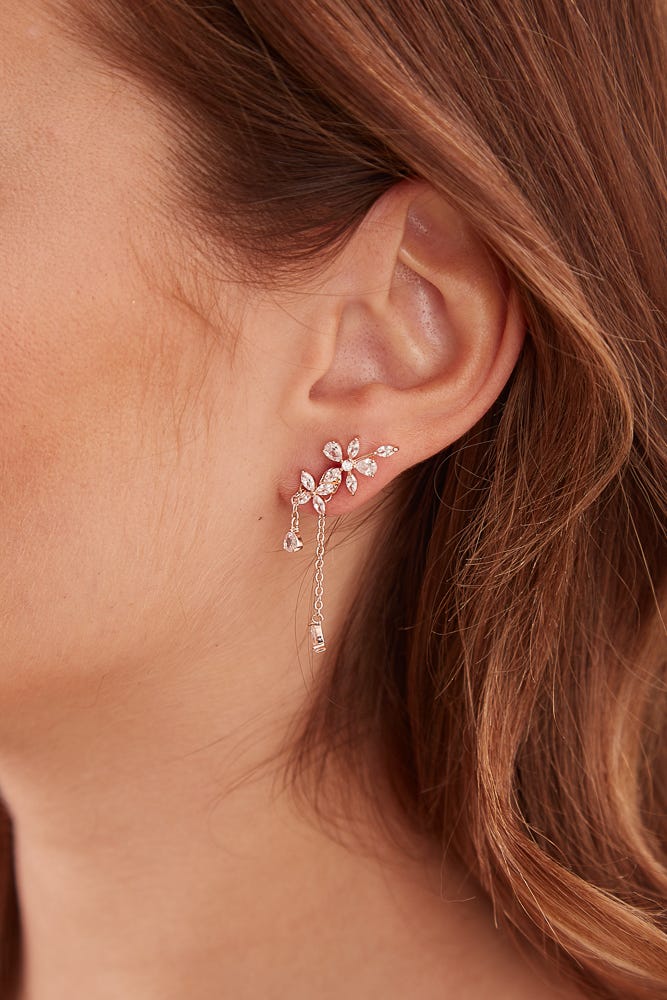 Ally Earrings In Rose Gold - Image 5