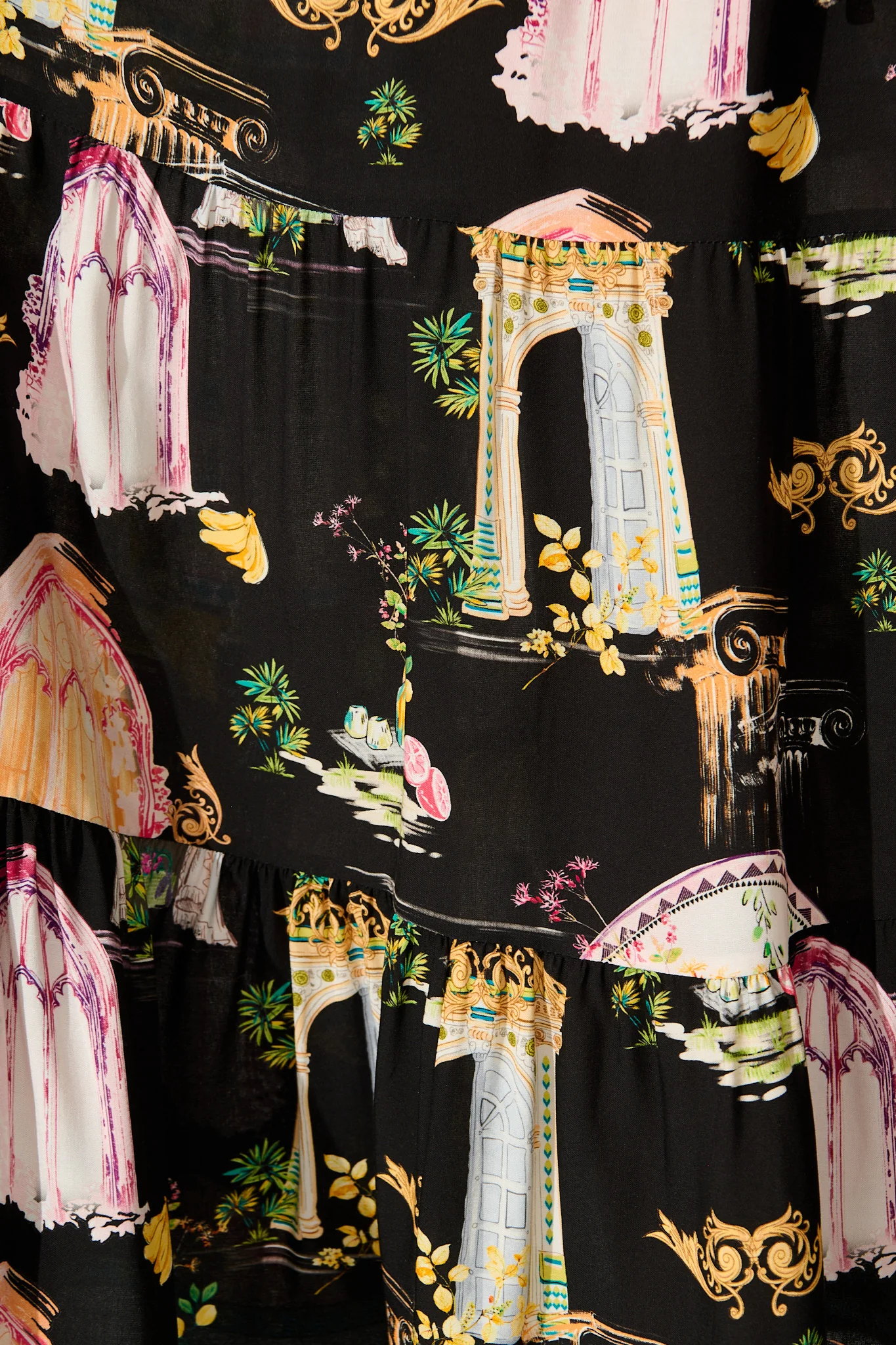 Amadi Maxi Skirt in Black Multi Print - Image 6