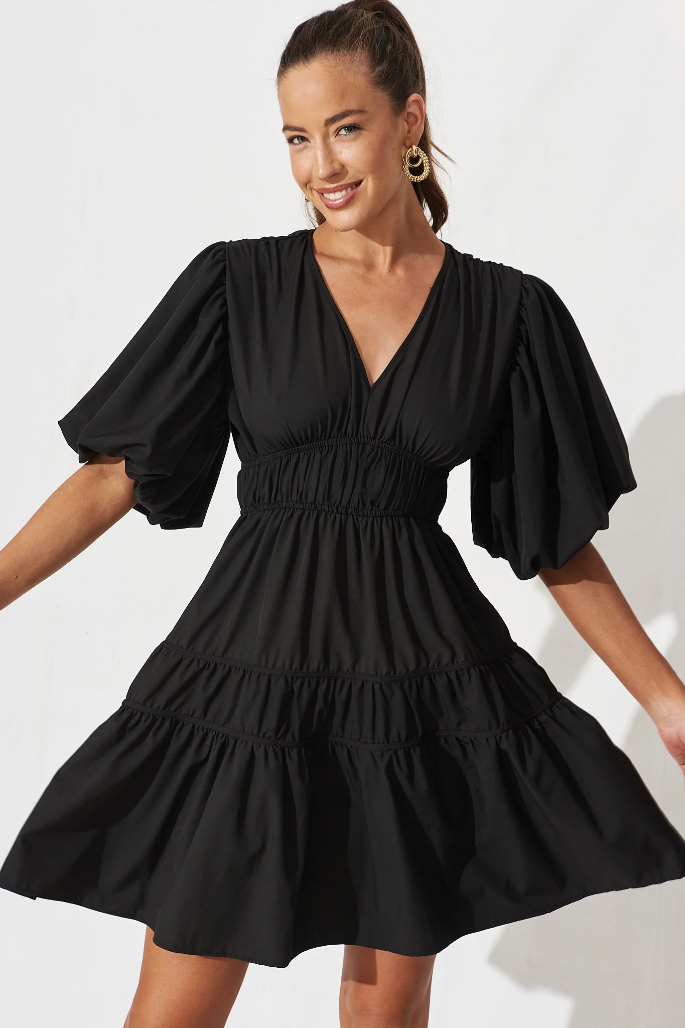 Amarini Dress In Black - Image 3