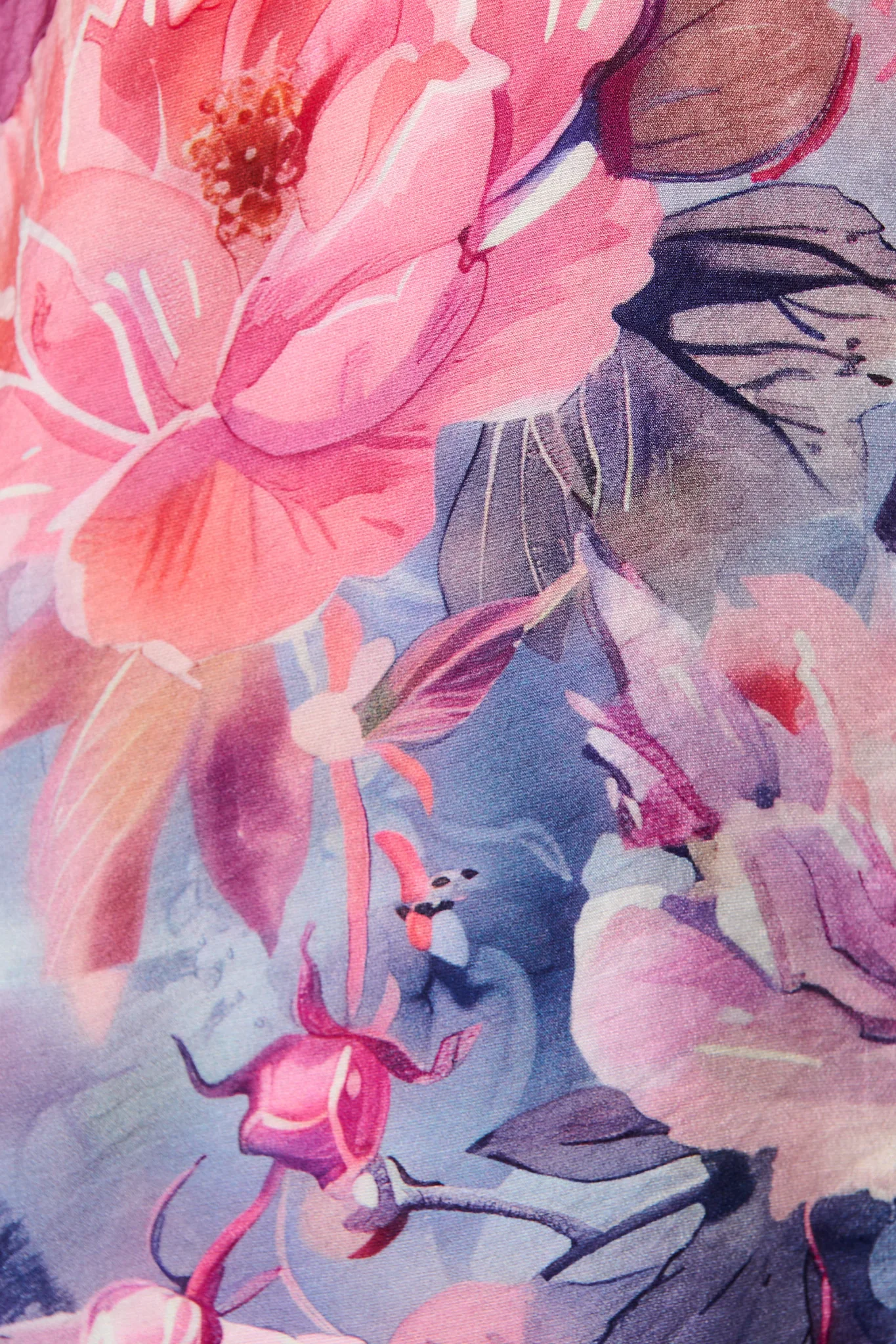 Amelio Shirt in Blue with Pink Floral - Image 6