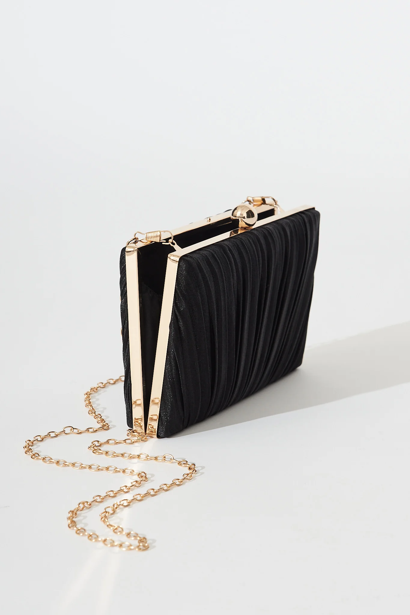 Amina Clutch Bag In Black - Image 3