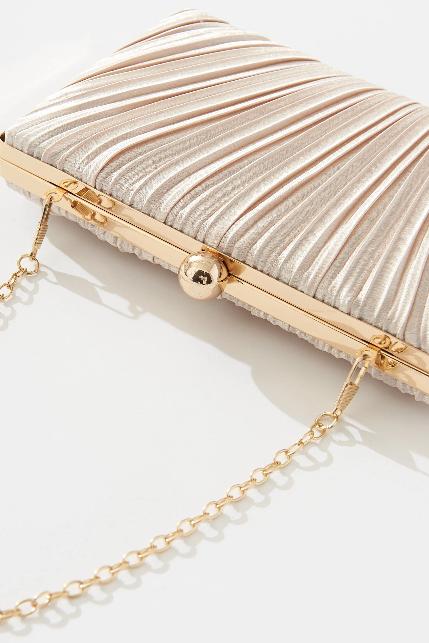 Amina Clutch Bag In Gold - Image 8