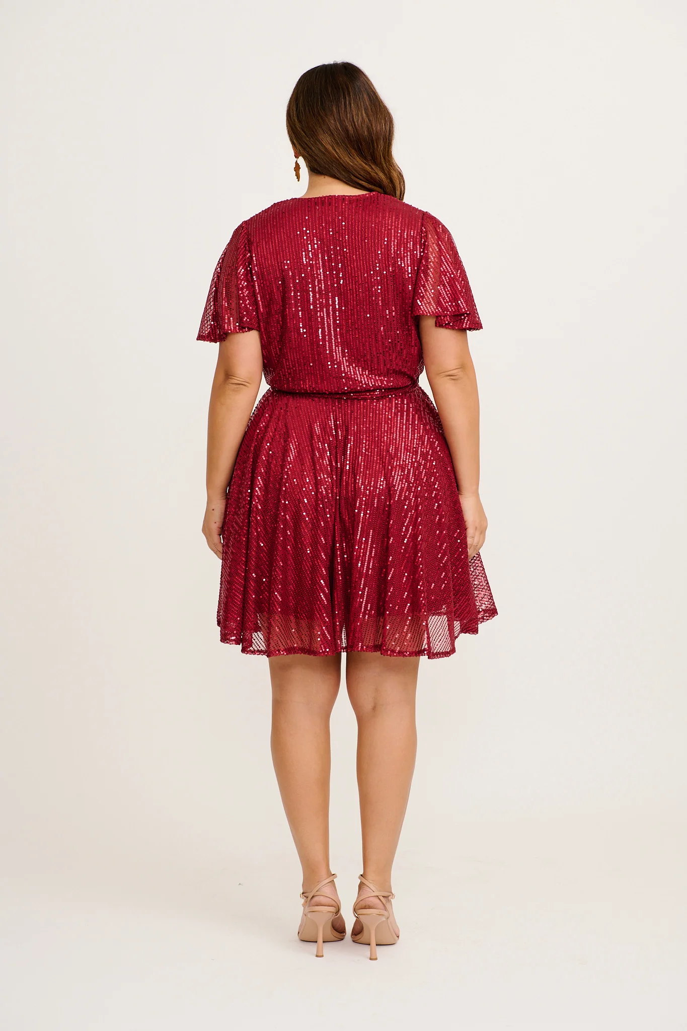 Amoretto Dress in Red Wine Sequin - Image 5