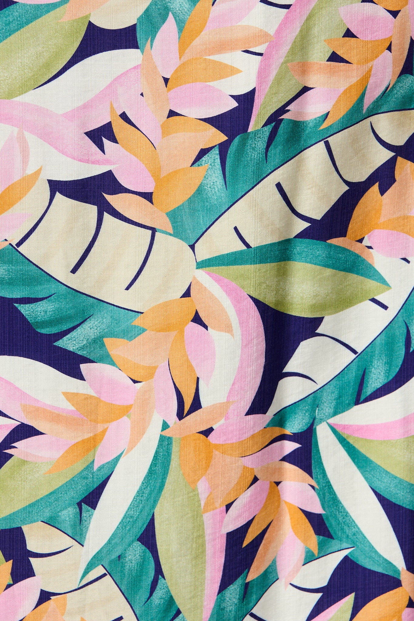 Anemone Midi Dress in Multi Leaf Print - Image 7