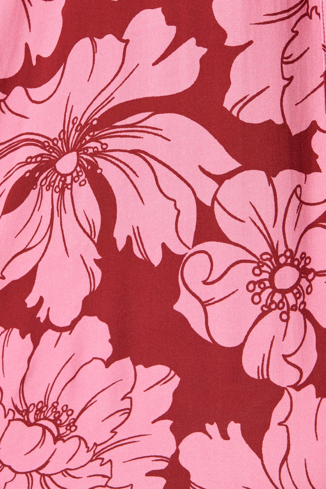 Anita Shirt In Wine with Pink Floral - Image 6