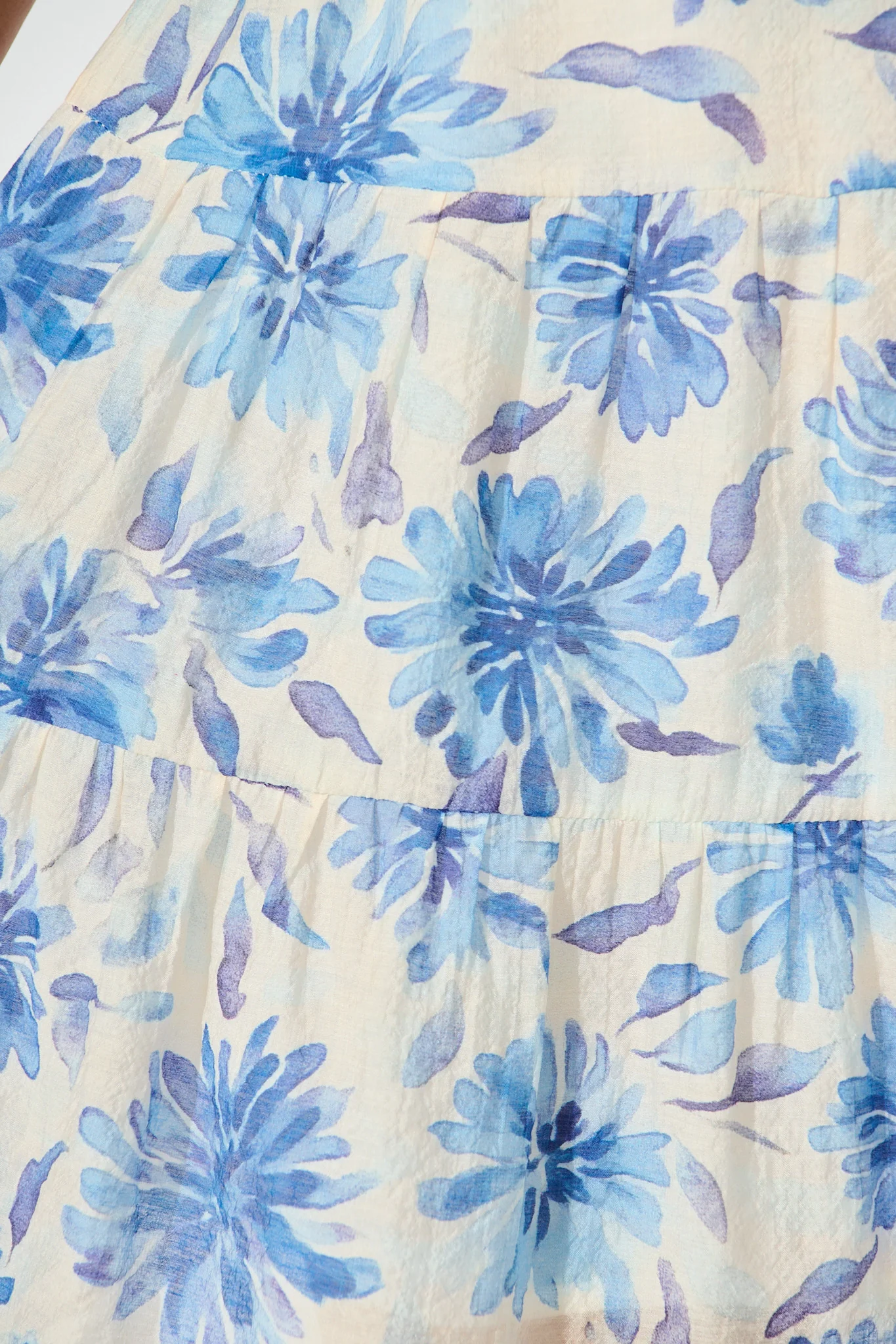 Anja Dress in Cream with Blue Floral - Image 6