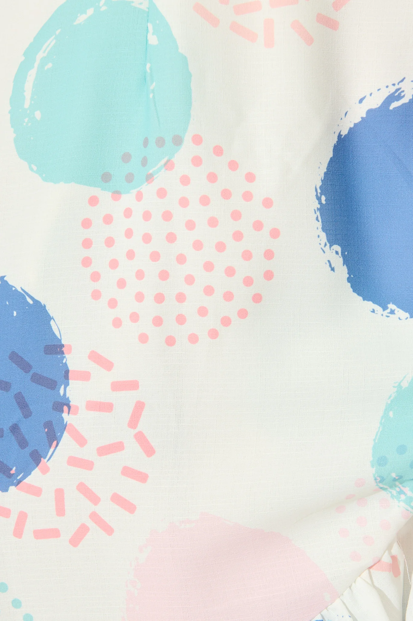 Ariane Wrap Dress In White with Multi Spot Print - Image 6