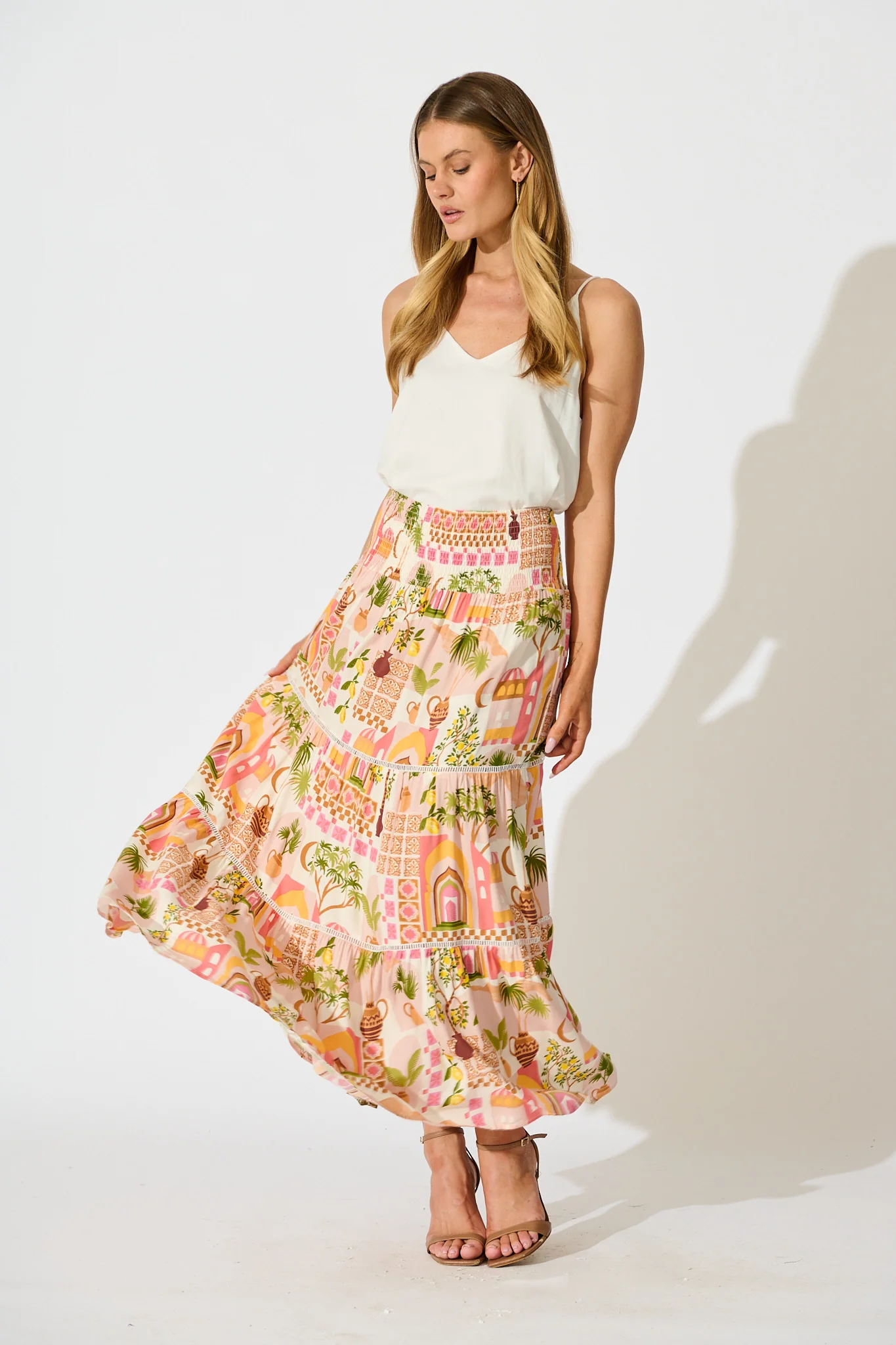 Ariza Maxi Skirt in Multi Print - Image 4