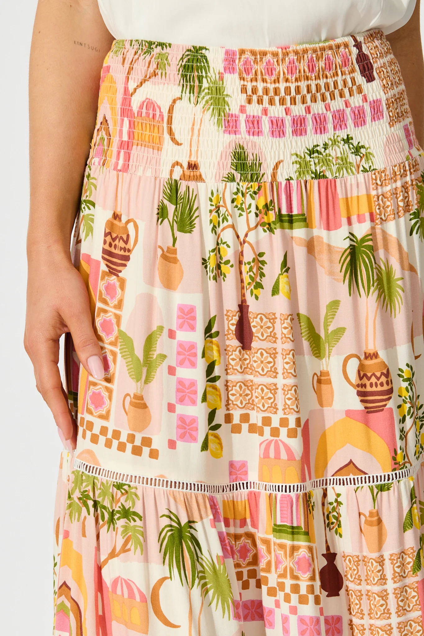 Ariza Maxi Skirt in Multi Print - Image 5