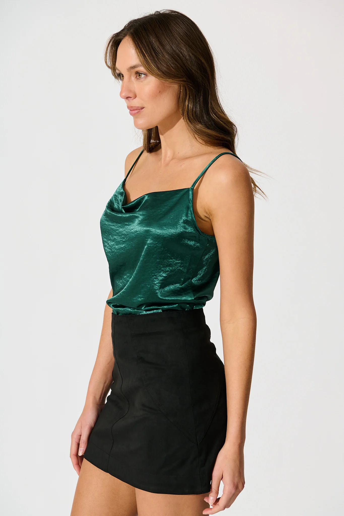 Arya Skirt in Black Suedette - Image 2