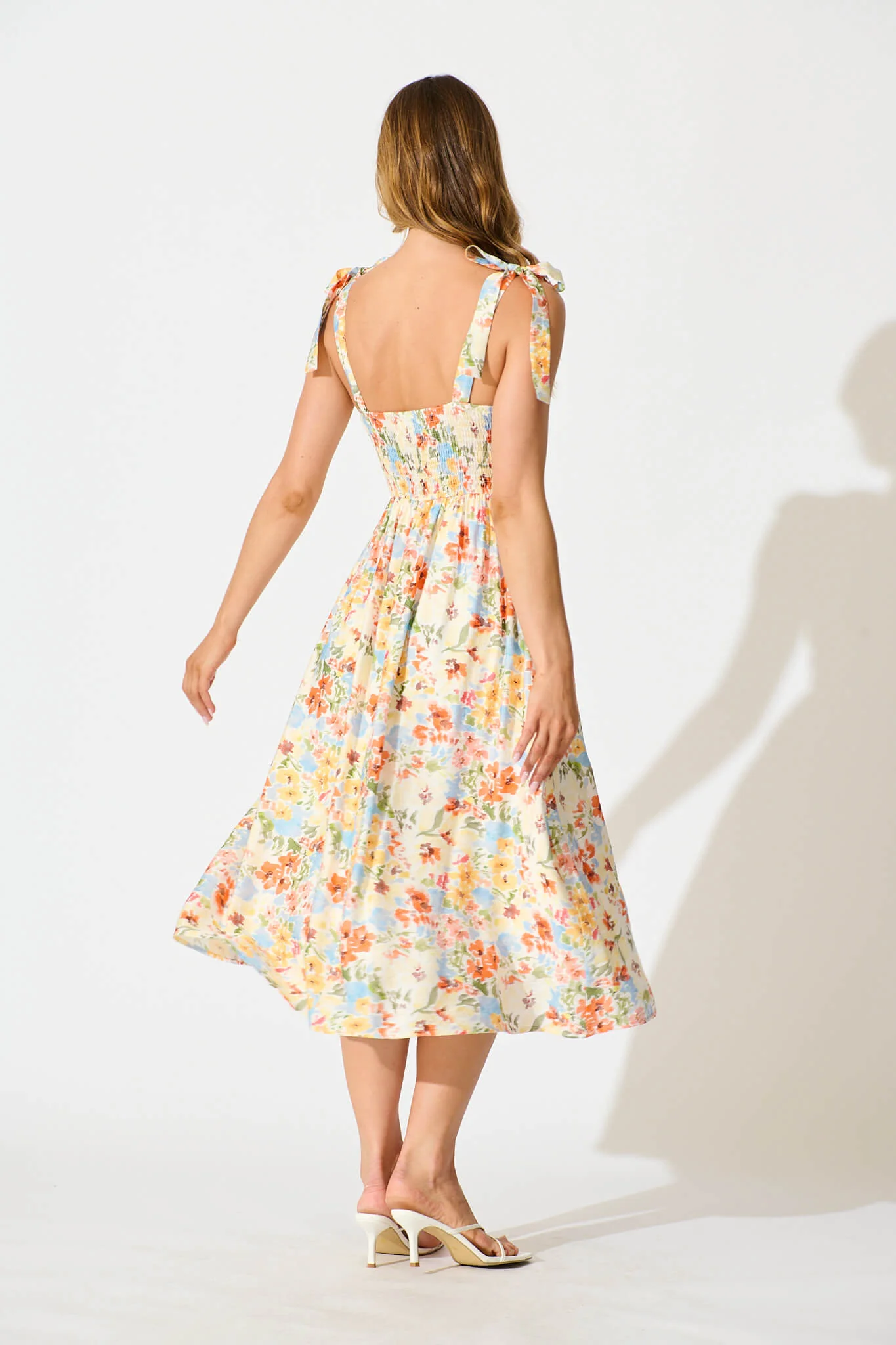Asha Midi Sundress In Multi Floral - Image 4