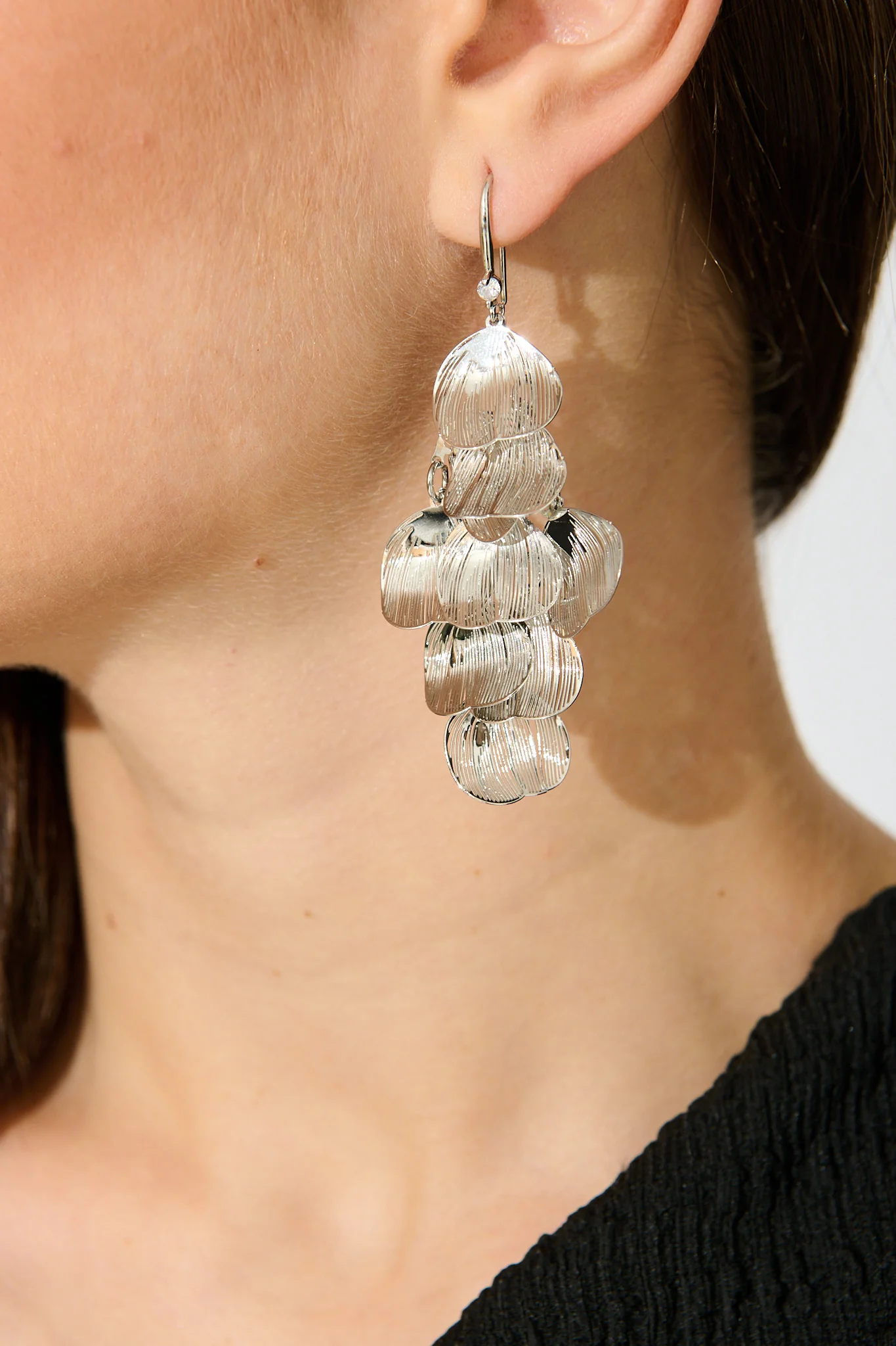 Ashley Drop Earrings in Silver - Image 4