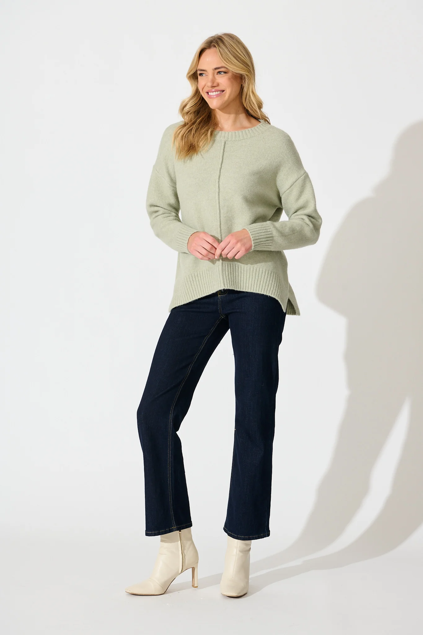 Ashton Knit in Sage Wool Blend - Image 4