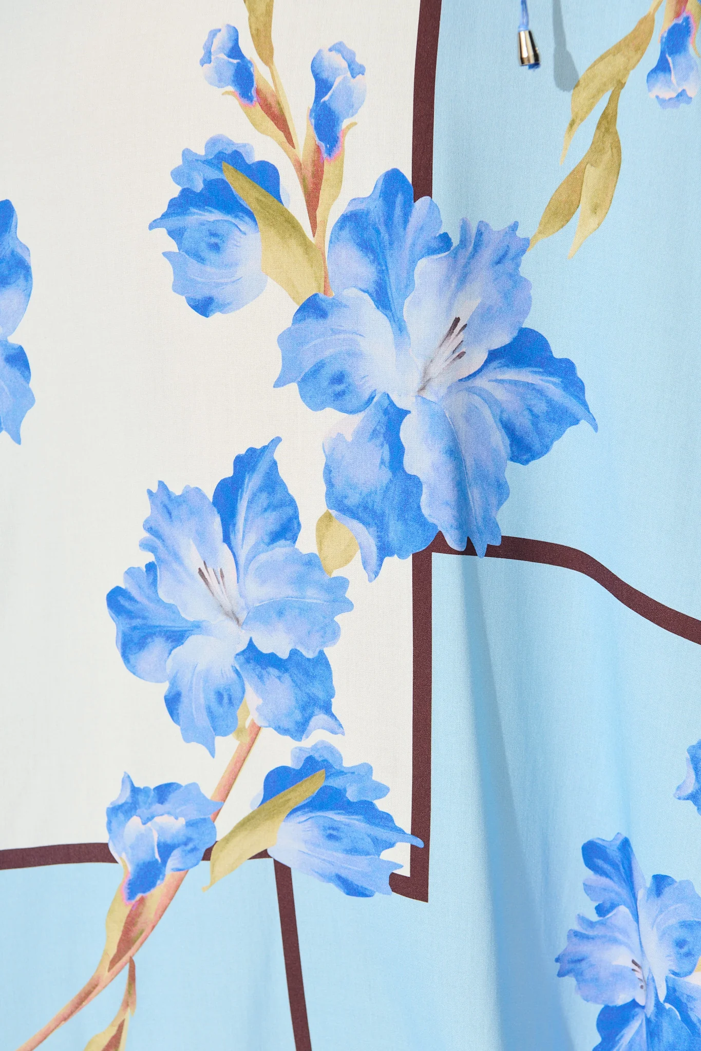 Atana Midi Dress in Blue Floral Print - Image 7