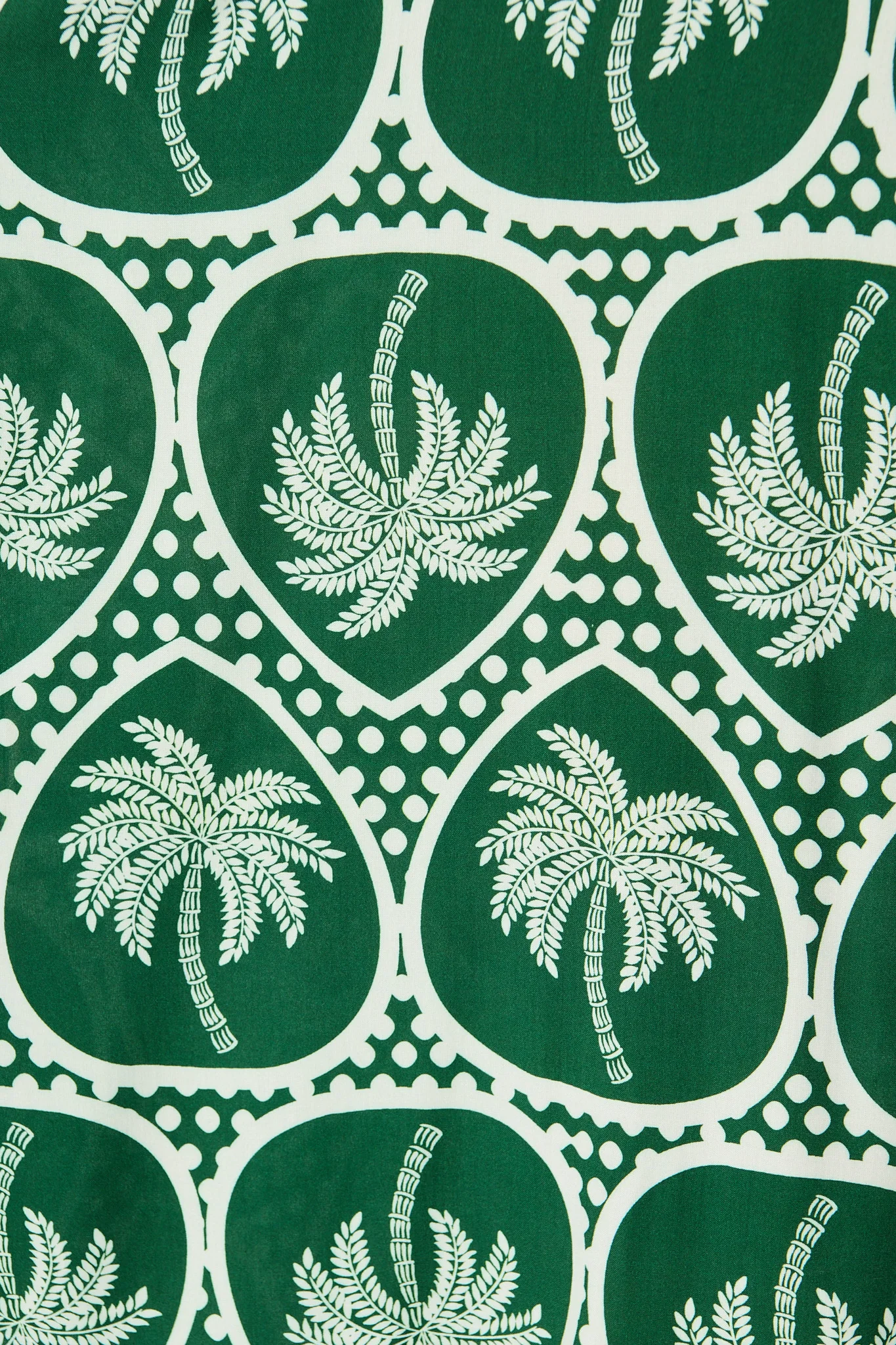 Atana Midi Dress in Green Palm Tree Tiles Print - Image 6