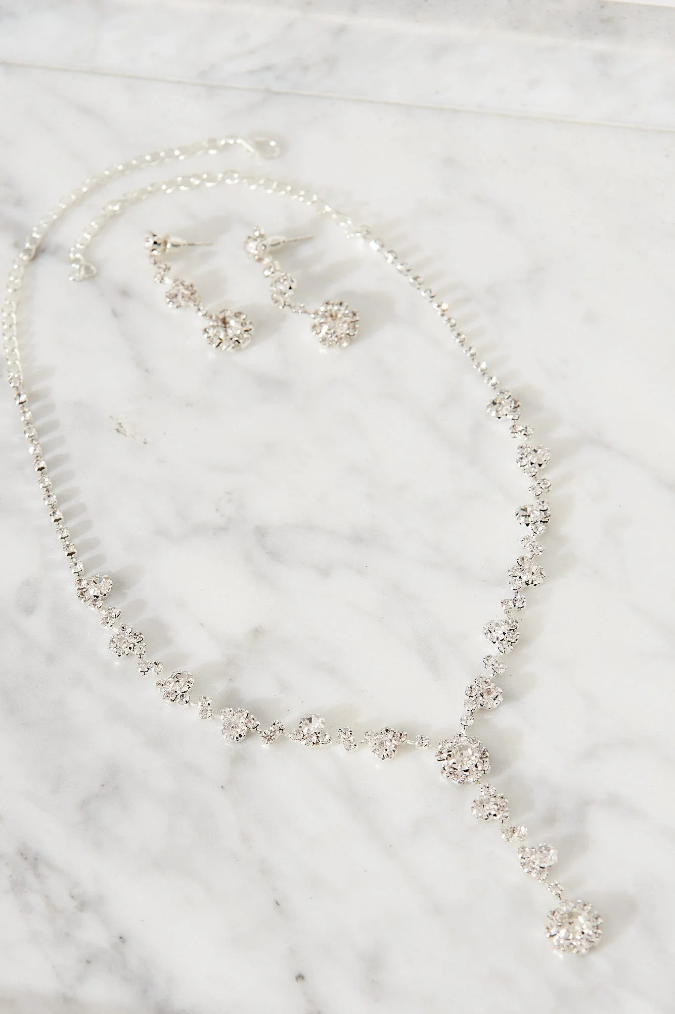 august + delilah Be Mine Necklace and Earrings Set in Silver - Image 2