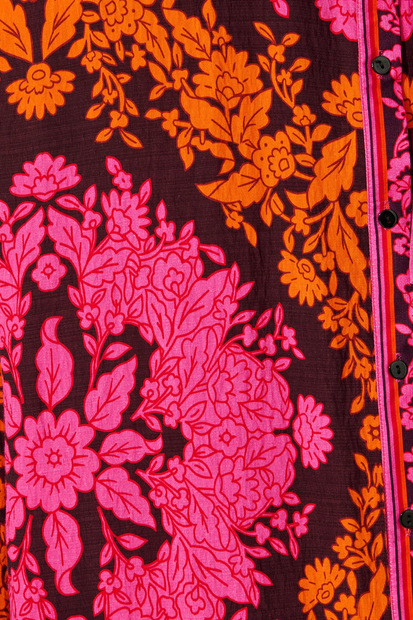Aurelina Maxi Dress In Pink And Orange Floral Linen Blend - Image 6