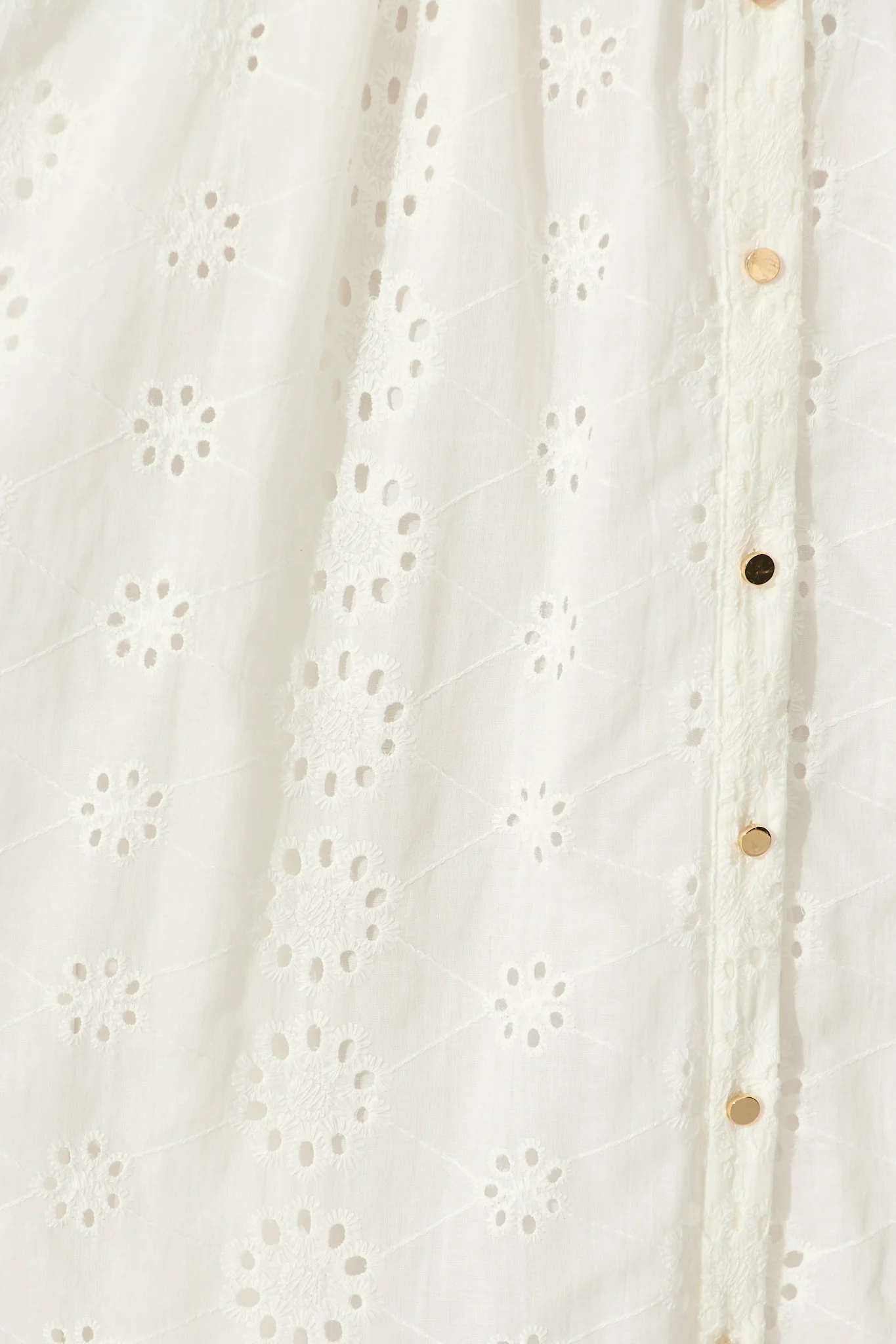 Ayla Midi Shirt Dress In White Embroidered Cotton - Image 6