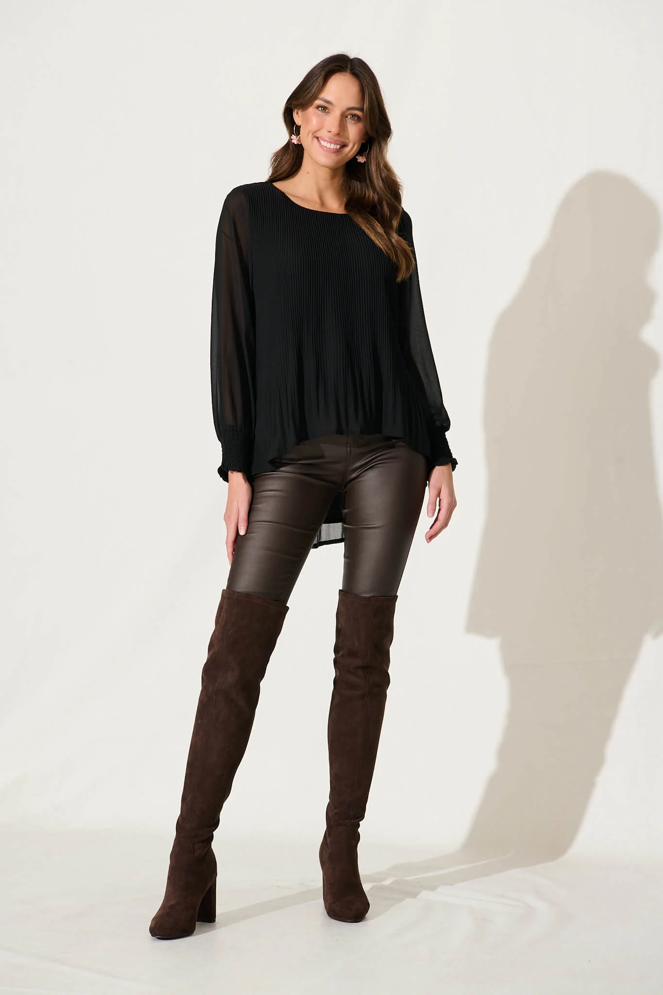 Beau Top In Black Chiffon - Image 4