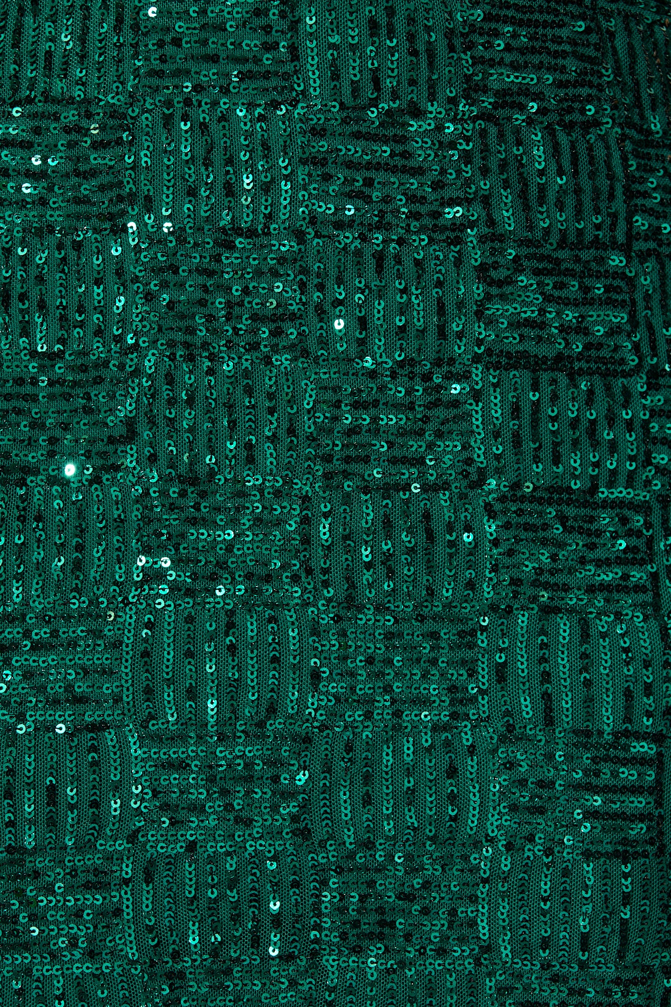Bejeweled Skirt In Emerald Sequin - Image 6