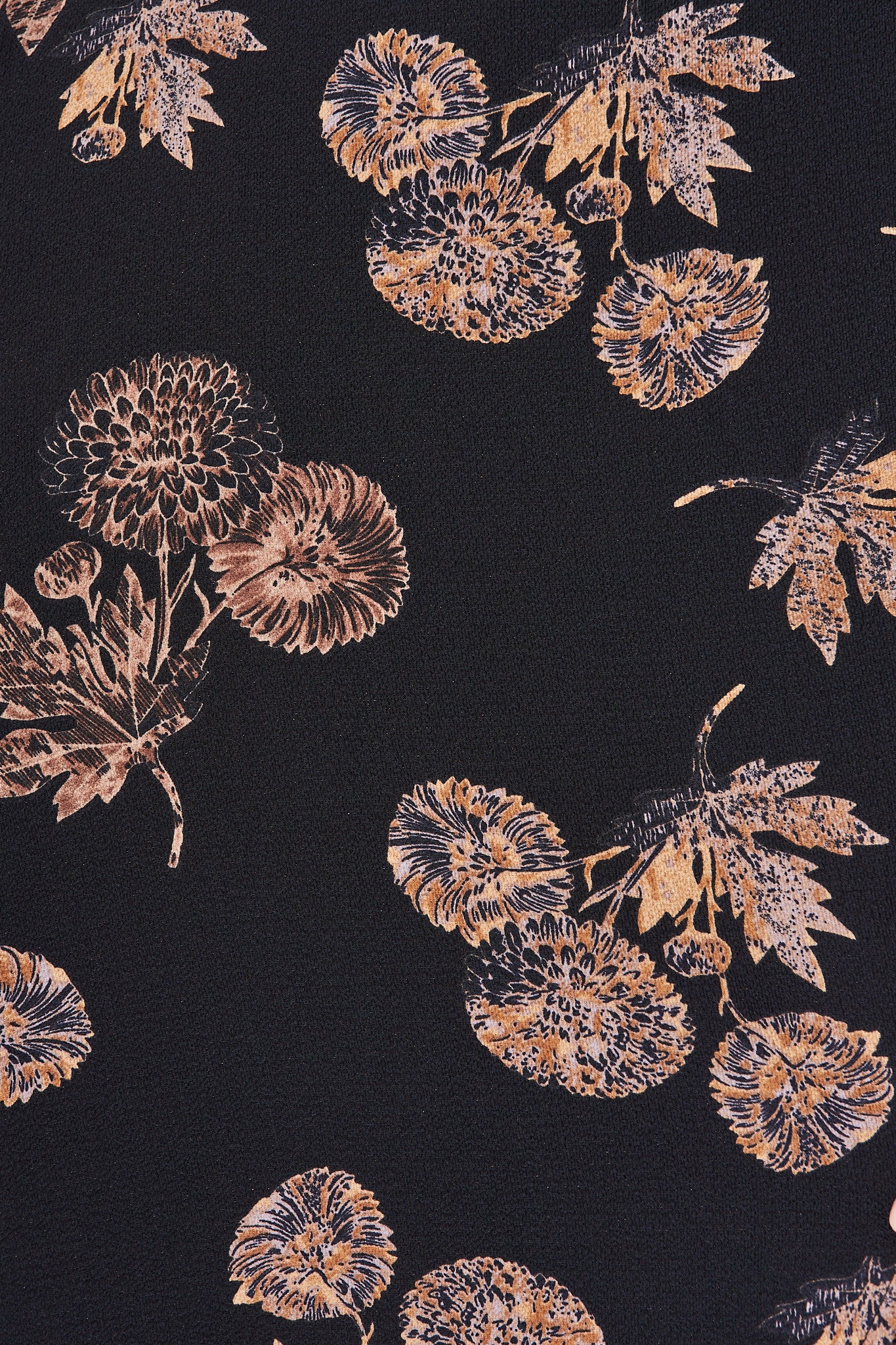 Bellerose Midi Wrap Dress In Charcoal With Apricot Floral - Image 6