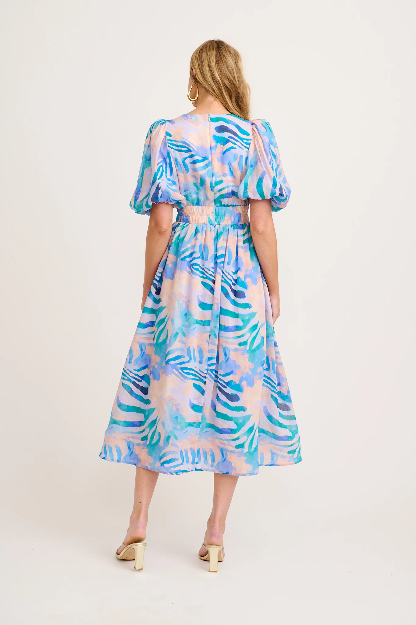 Best Dressed Maxi Dress in Blue Multi Print - Image 4