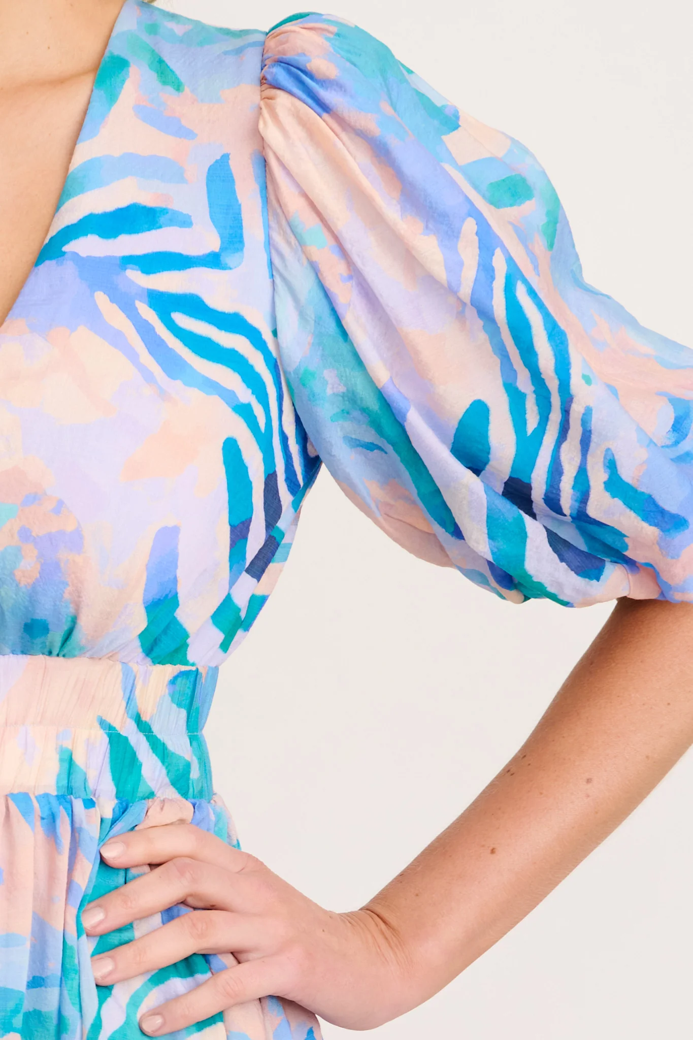 Best Dressed Maxi Dress in Blue Multi Print - Image 5