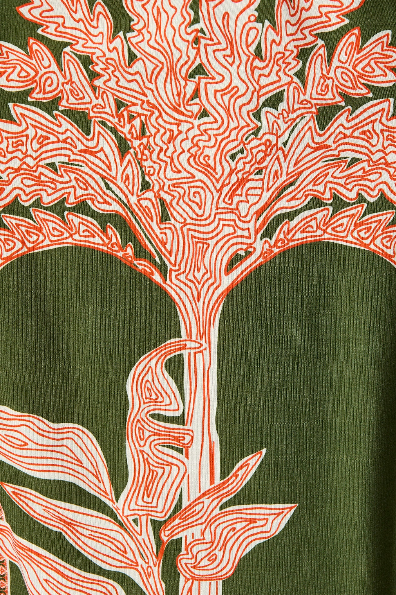 Bittersweet Midi Shirt Dress in Khaki Placement Print - Image 6