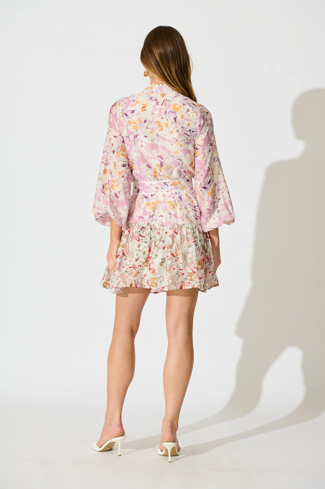Blina Dress in Lilac and Multi Floral - Image 4