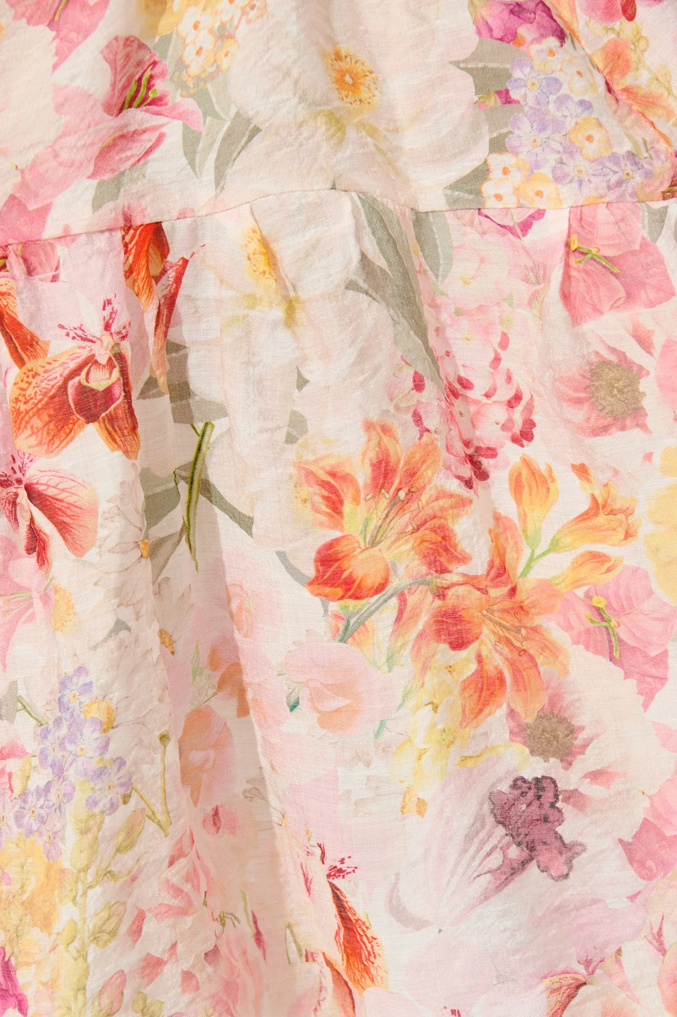 Blush Botanica Dress in White with Multi Blush Floral - Image 9
