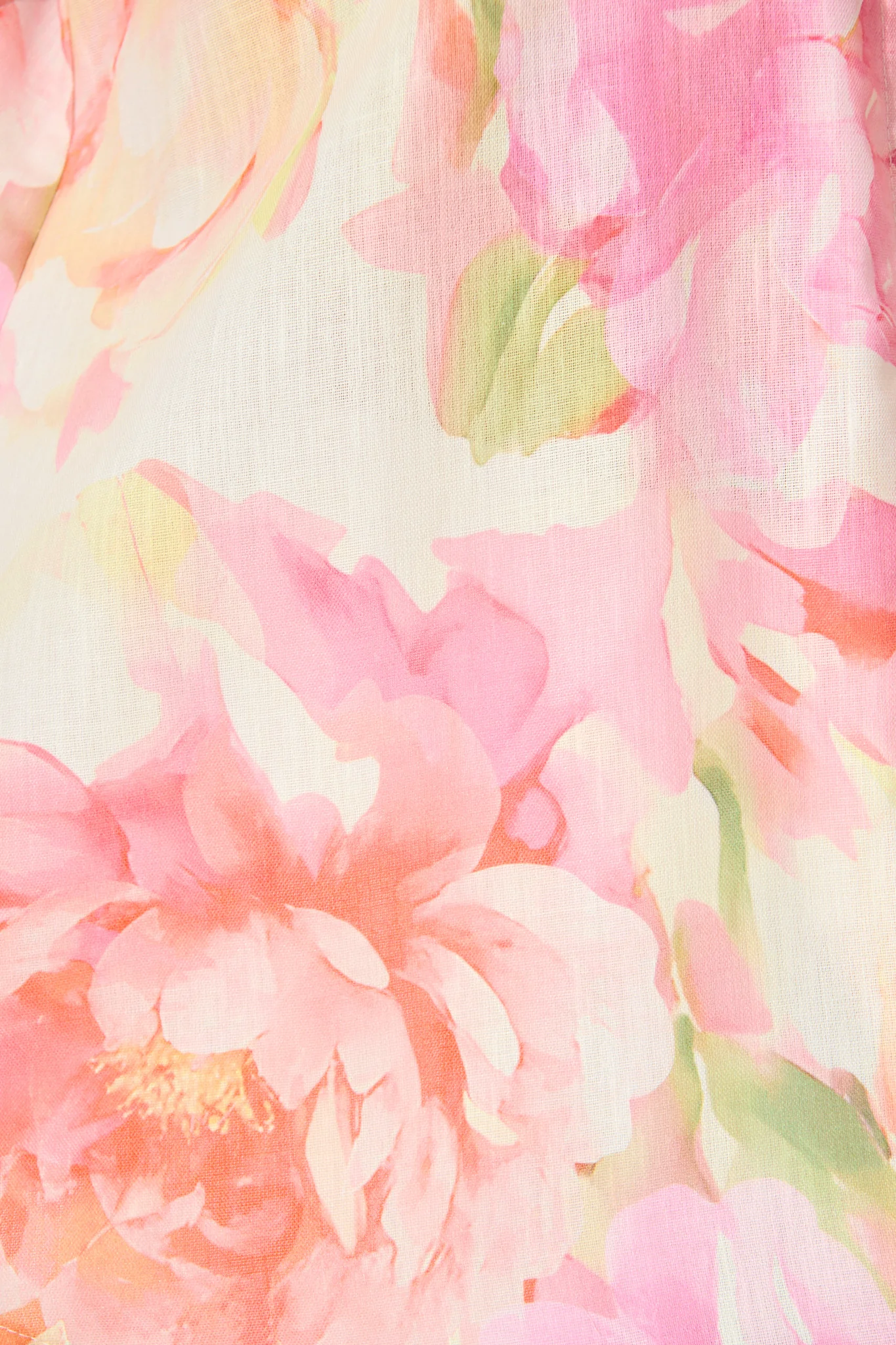 Blushing Horizon Top in Pink Multi Floral Linen Blend - Image 6
