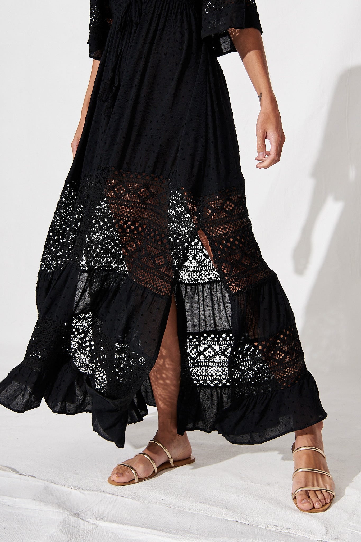 Boheme Dress in Black Swiss Dot - Image 4