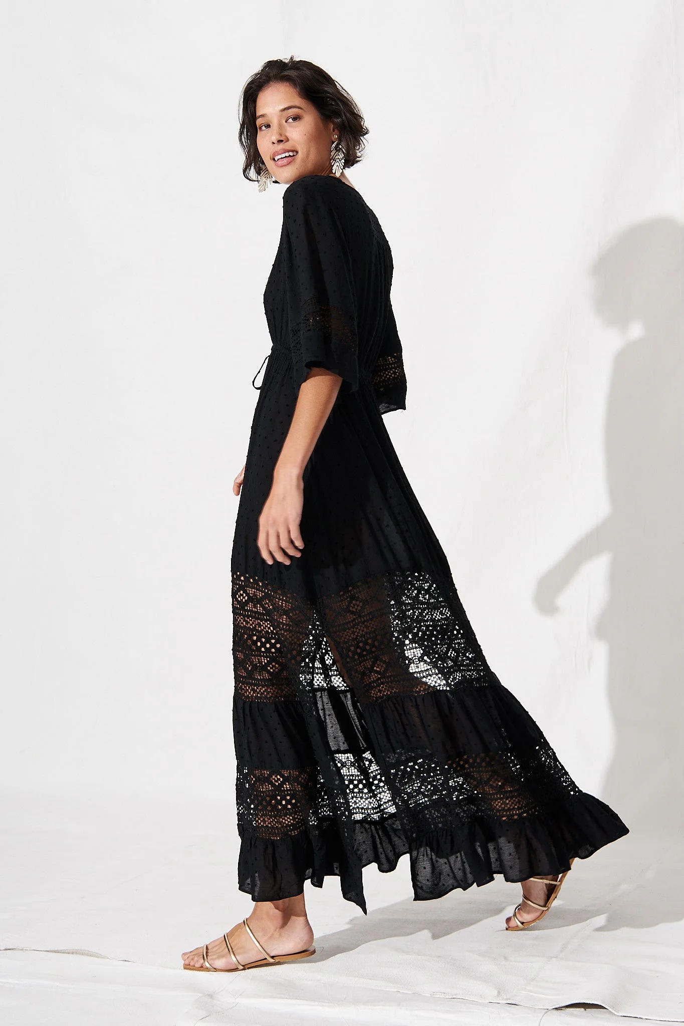 Boheme Dress in Black Swiss Dot - Image 5