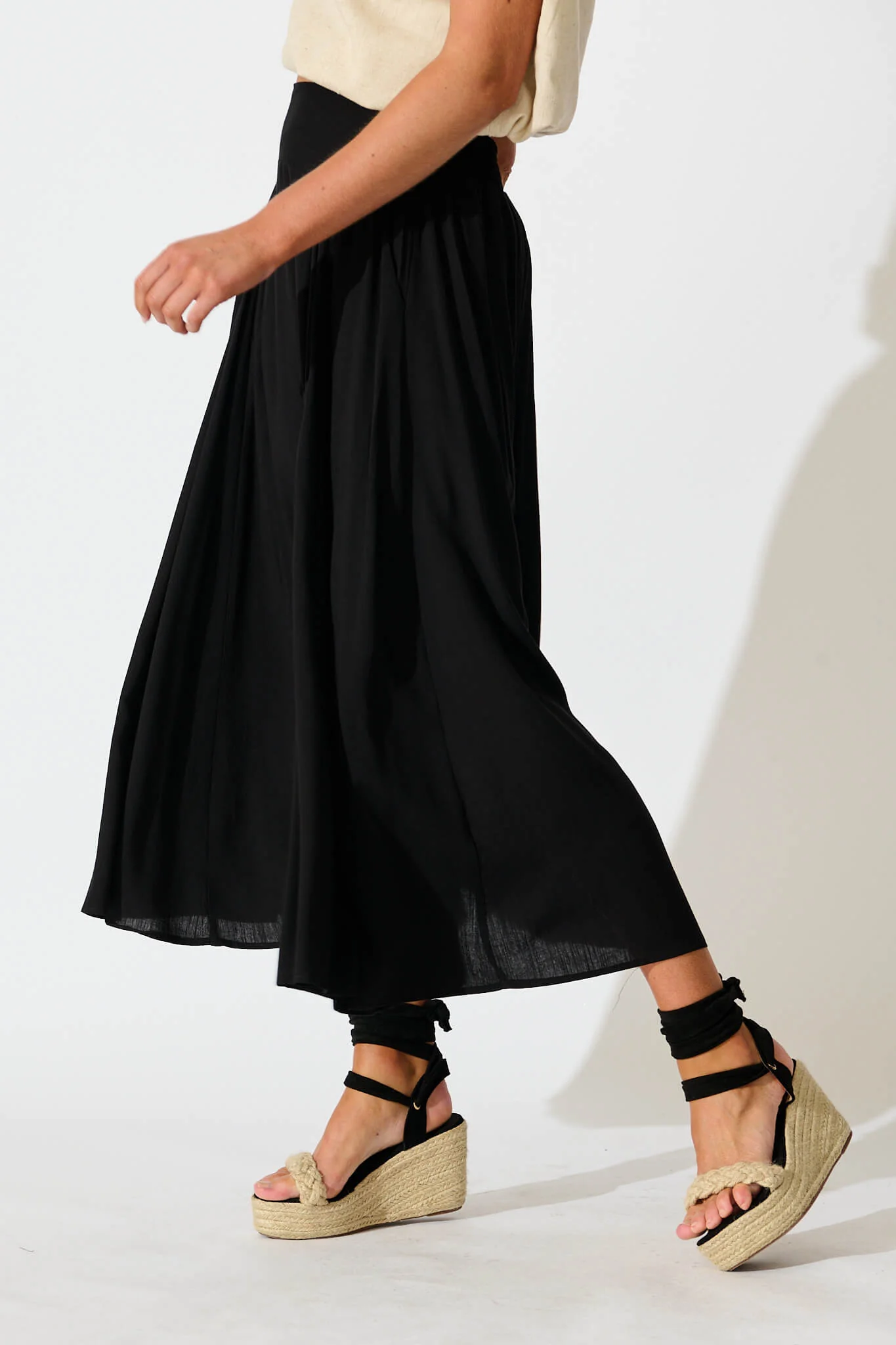 Brandsy Maxi Skirt In Black - Image 3