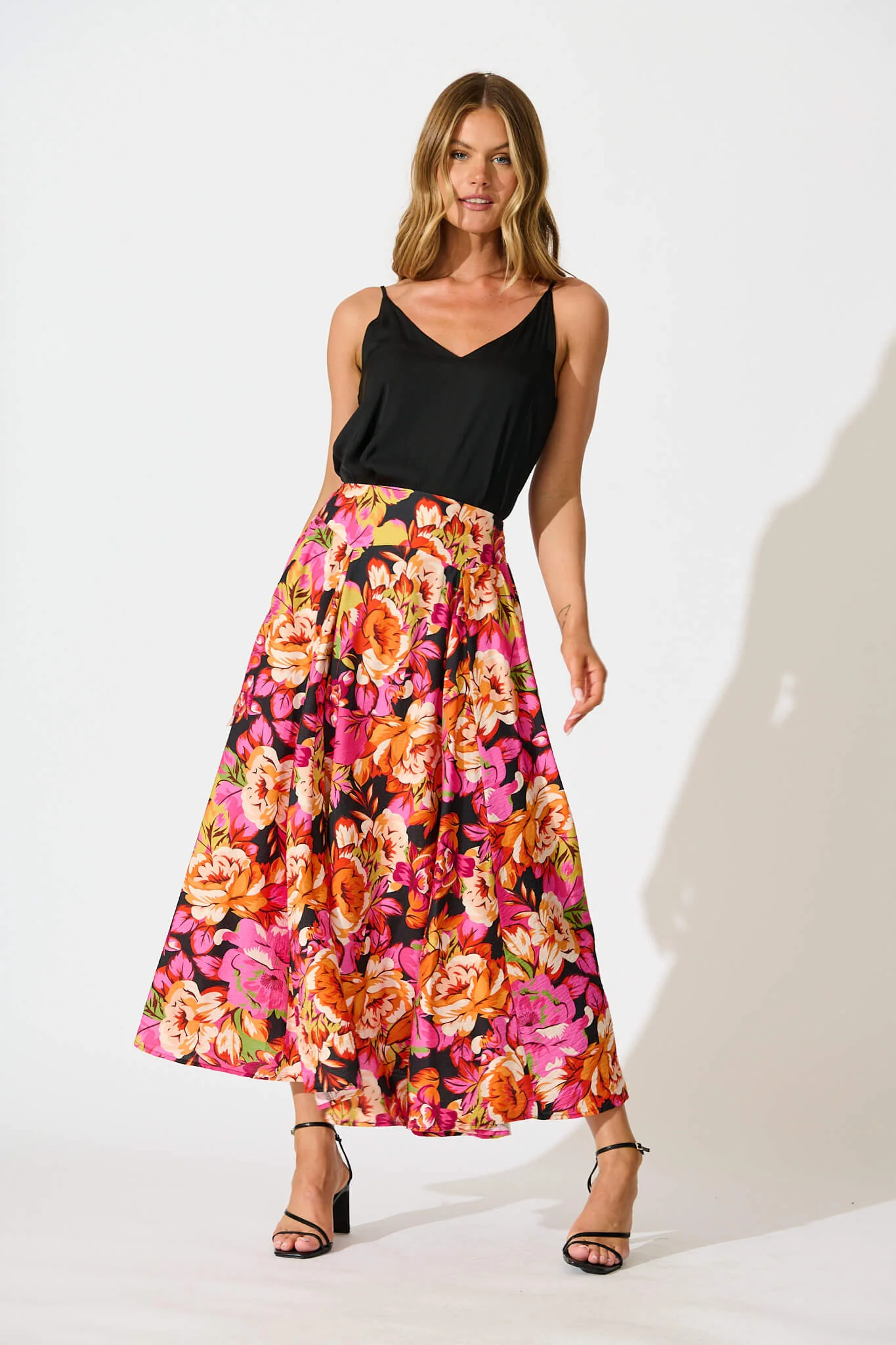 Brandsy Maxi Skirt In Multi Floral - Image 4