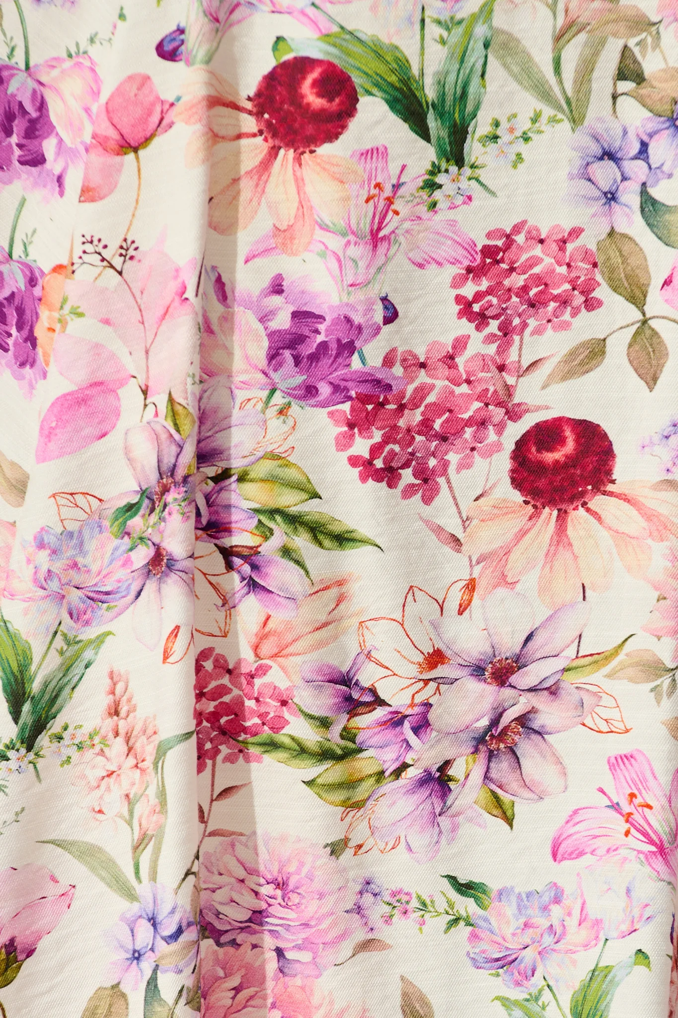 Brandsy Maxi Skirt in White with Lilac Floral - Image 5
