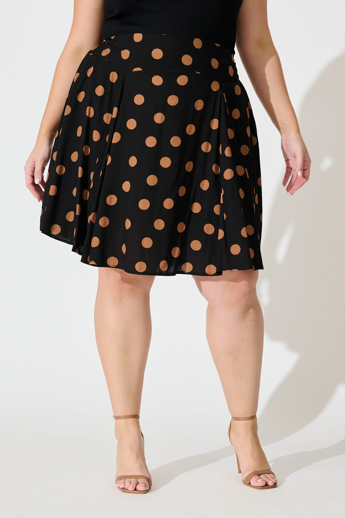Brandy Skirt In Black with Brown Spot - Image 6