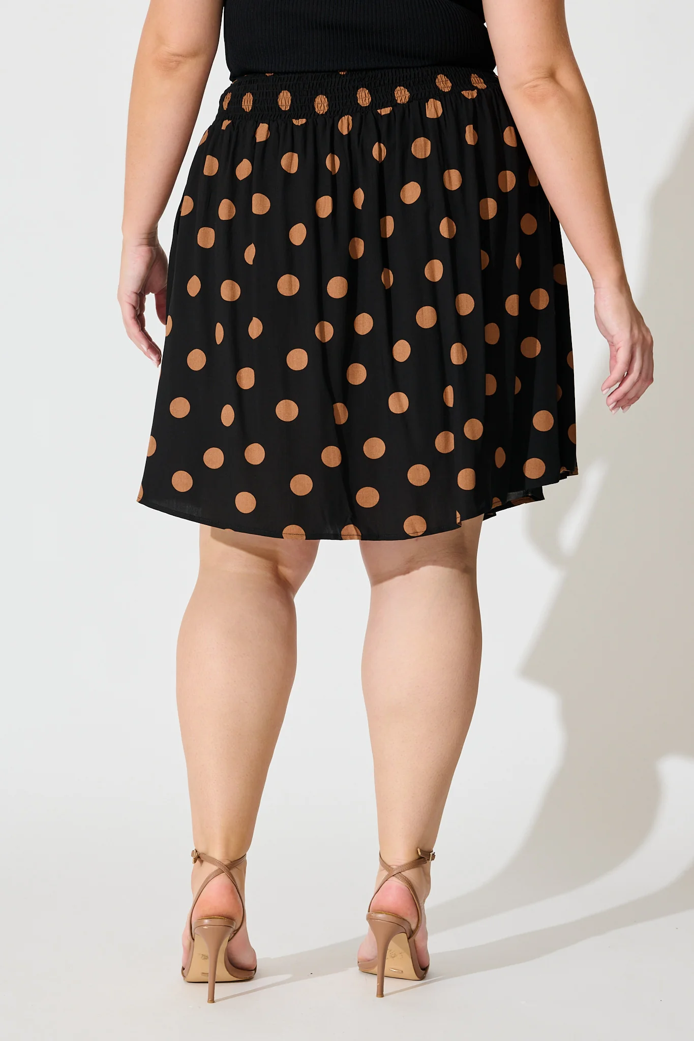 Brandy Skirt In Black with Brown Spot - Image 9