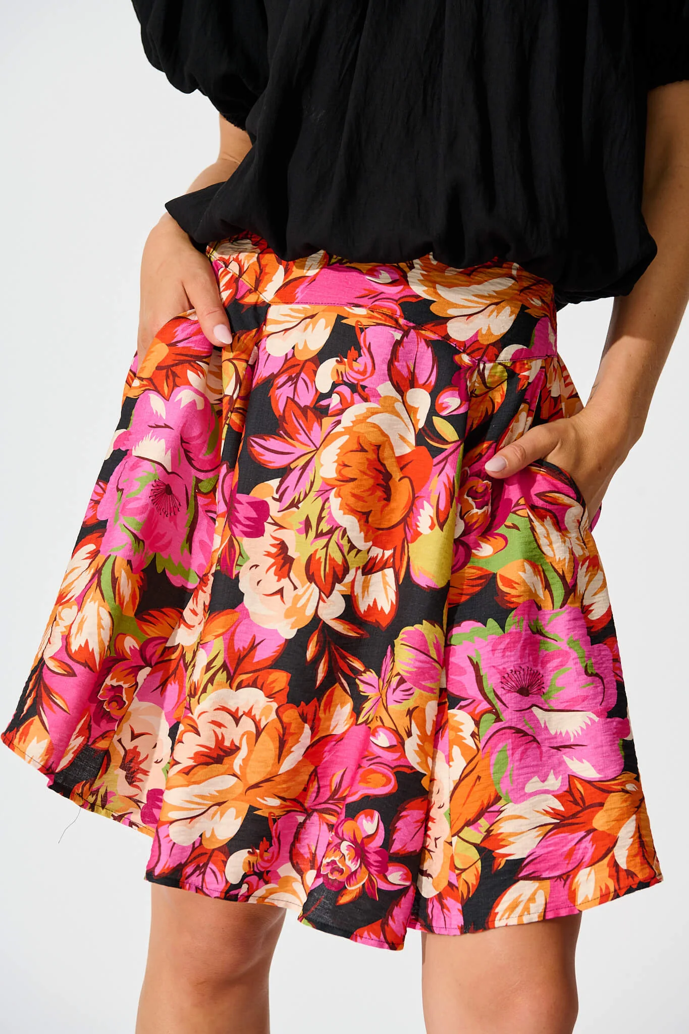 Brandy Skirt In Multi Floral - Image 5