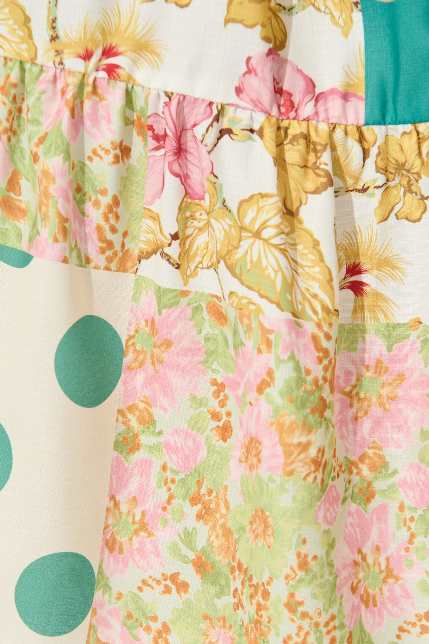 Breeanne Shirt Dress in Multi Green Patchwork Print - Image 6