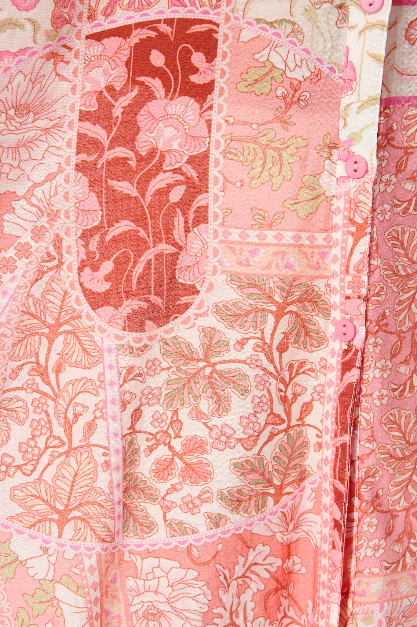 Calantha Shirt in Pink Patchwork Floral - Image 6
