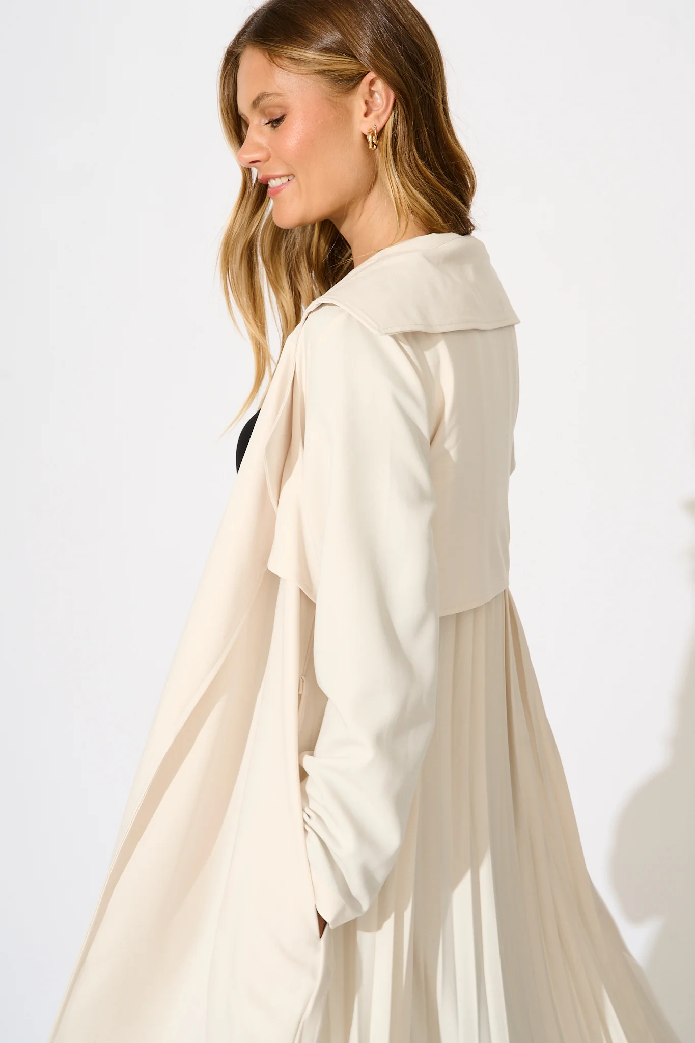 Captivating Trench Coat in Beige - Image 10