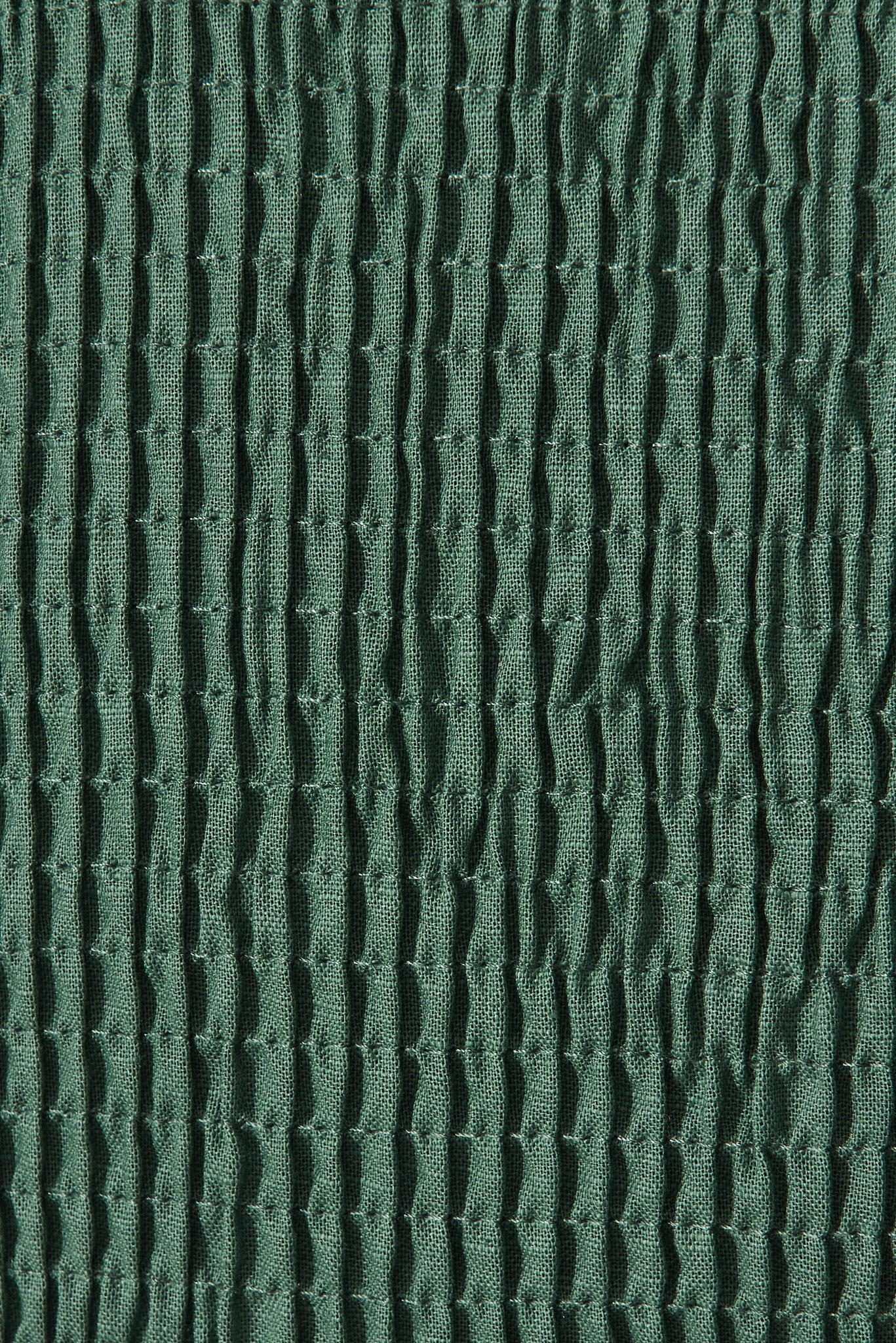 Caribbean Midi Dress In Green Cotton Linen - Image 6